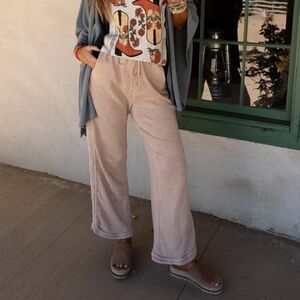 Three Bird Nest So Comfy Wide Leg Full Pant - New Taupe